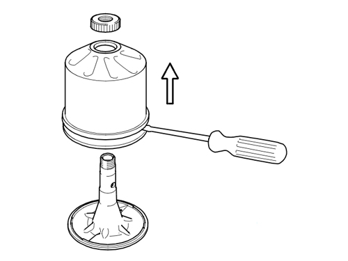 Процесс извлекления фильтра из колокола